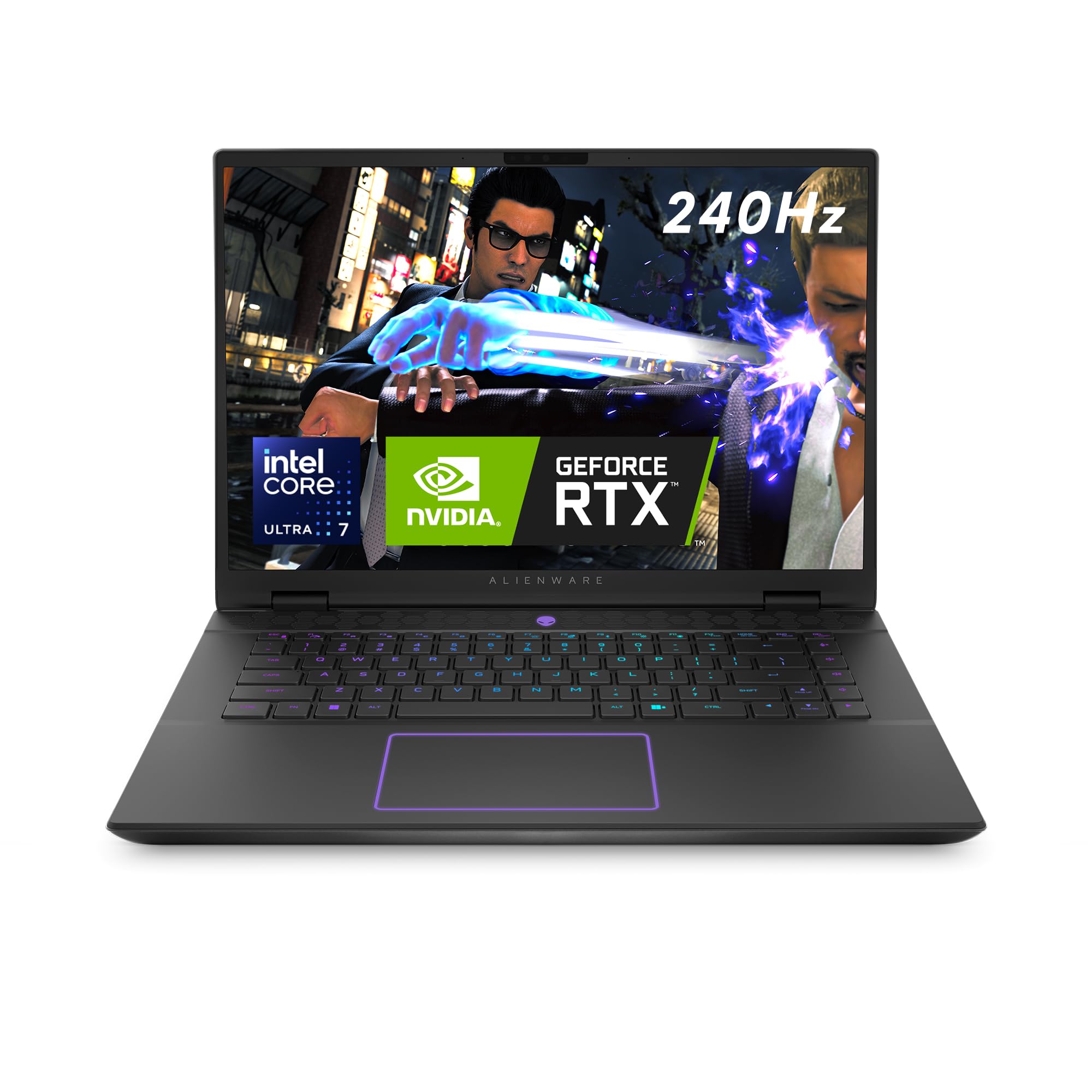 Alienware M16 R2 laptop gamingowy - 16 cali QHD+ 240 Hz, Intel Core Ultra 7 Series 1, 16 GB RAM, 1TB SSD, NVIDIA GeForce RTX 4060, Windows 11 Home, German AlienFX Keyboard - Dark Metallic Moon