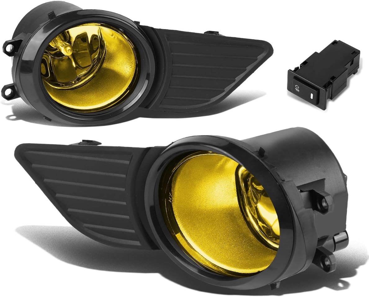 DNA MOTORING FL-ZTL-220-AM Front Bumper Fog Light With Switch Driver & Passenger Side Enhance visibility [Compatible with 11-17 Sienna]