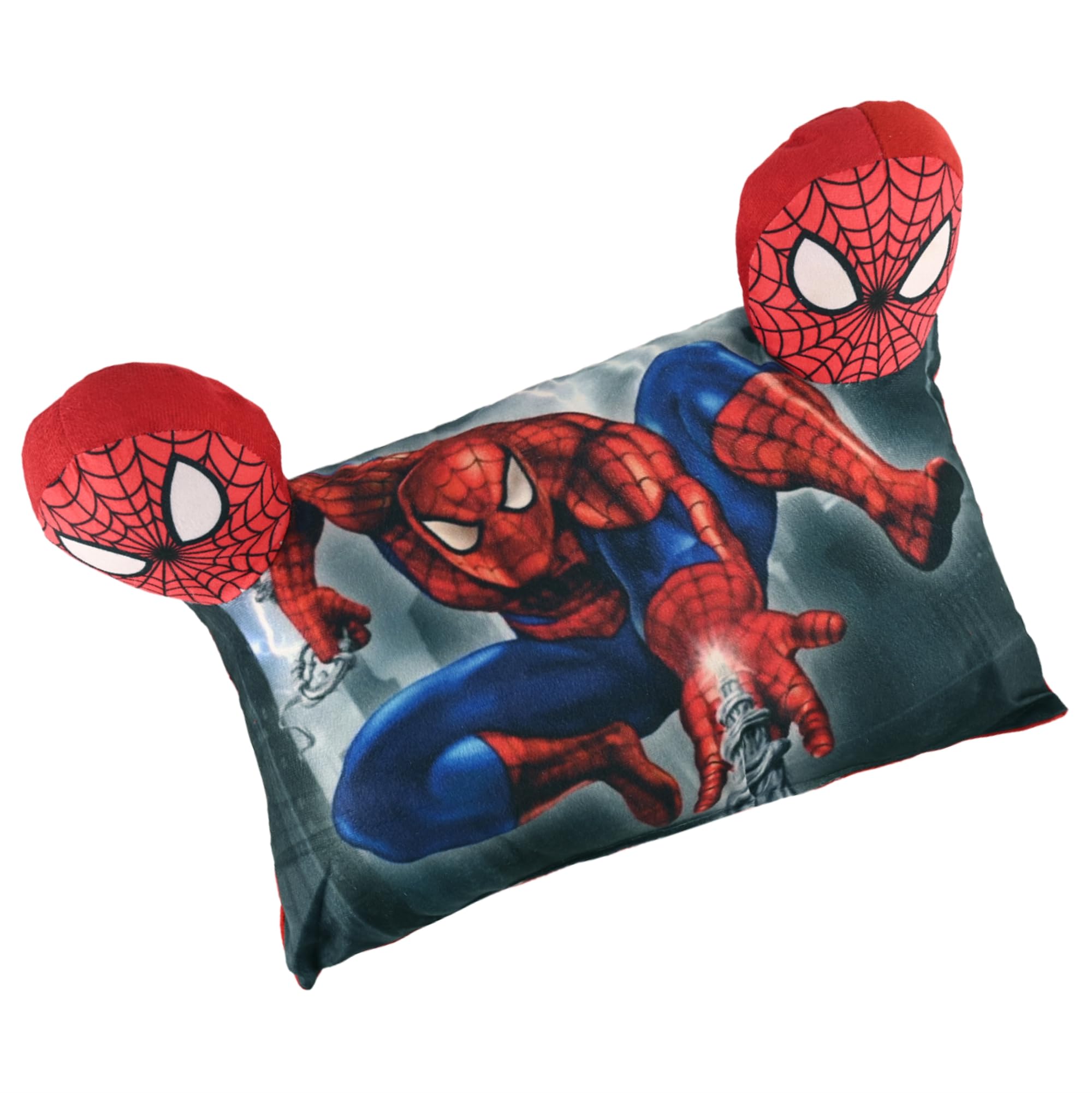 Kuber Industries 12x18 Inches Soft and Cozy Pillow for Baby | Comfortable Toddler Pillow for 2 Year Olds | Sleeping Cushion for Kids Bedtime | Marvel Spiderman- Red-image-19