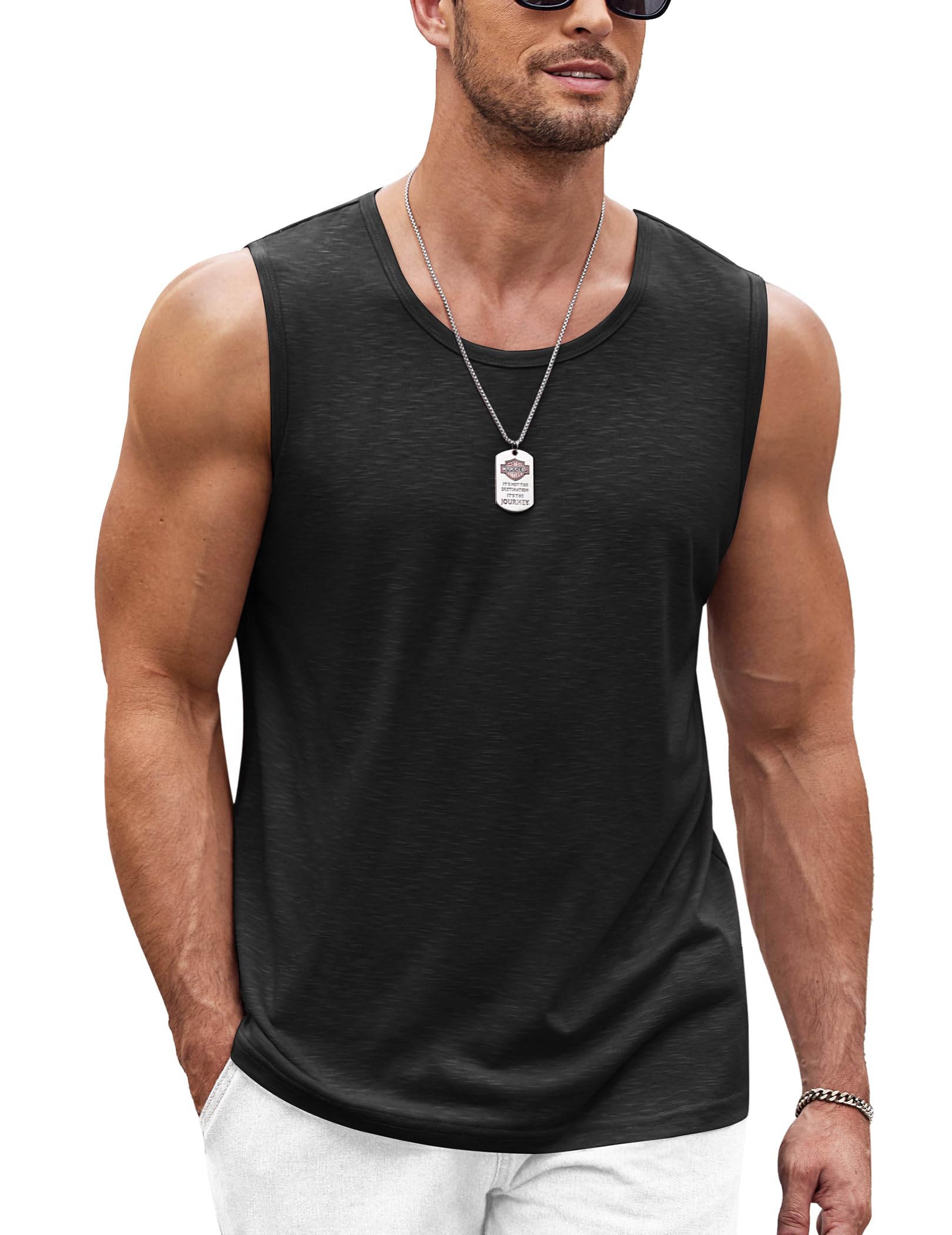 COOFANDY Herren Tank Top Ärmelloses Shirt Leicht Fitness Muskelshirt Schnelltrocknendes Gym Achselshirt Sleeveless Funktionsshirt für Männer