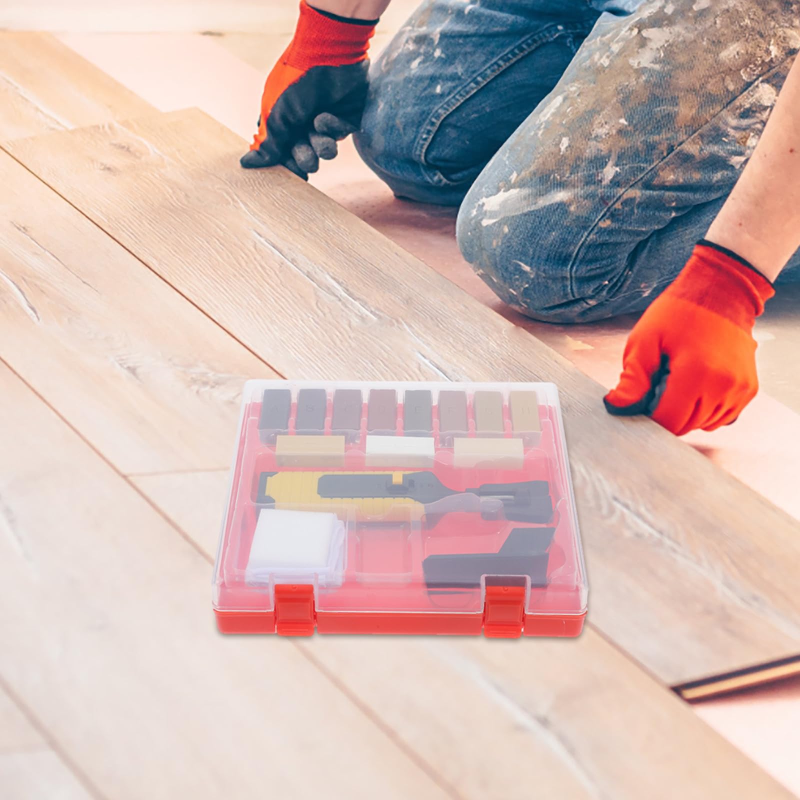 Gadpiparty Kit Reparación Madera Durable Completo Para Arañazos Grietas y Pisos y Muebles Herramientas Precisas para Hogar Oficina y Hotel