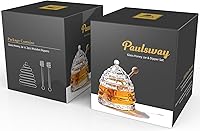 Vista 3 de Honey Dispenser Jar with 2 Dippers – 9 OZ Elegant Glass Storage with Superior Drizzle Control & Durable Lid