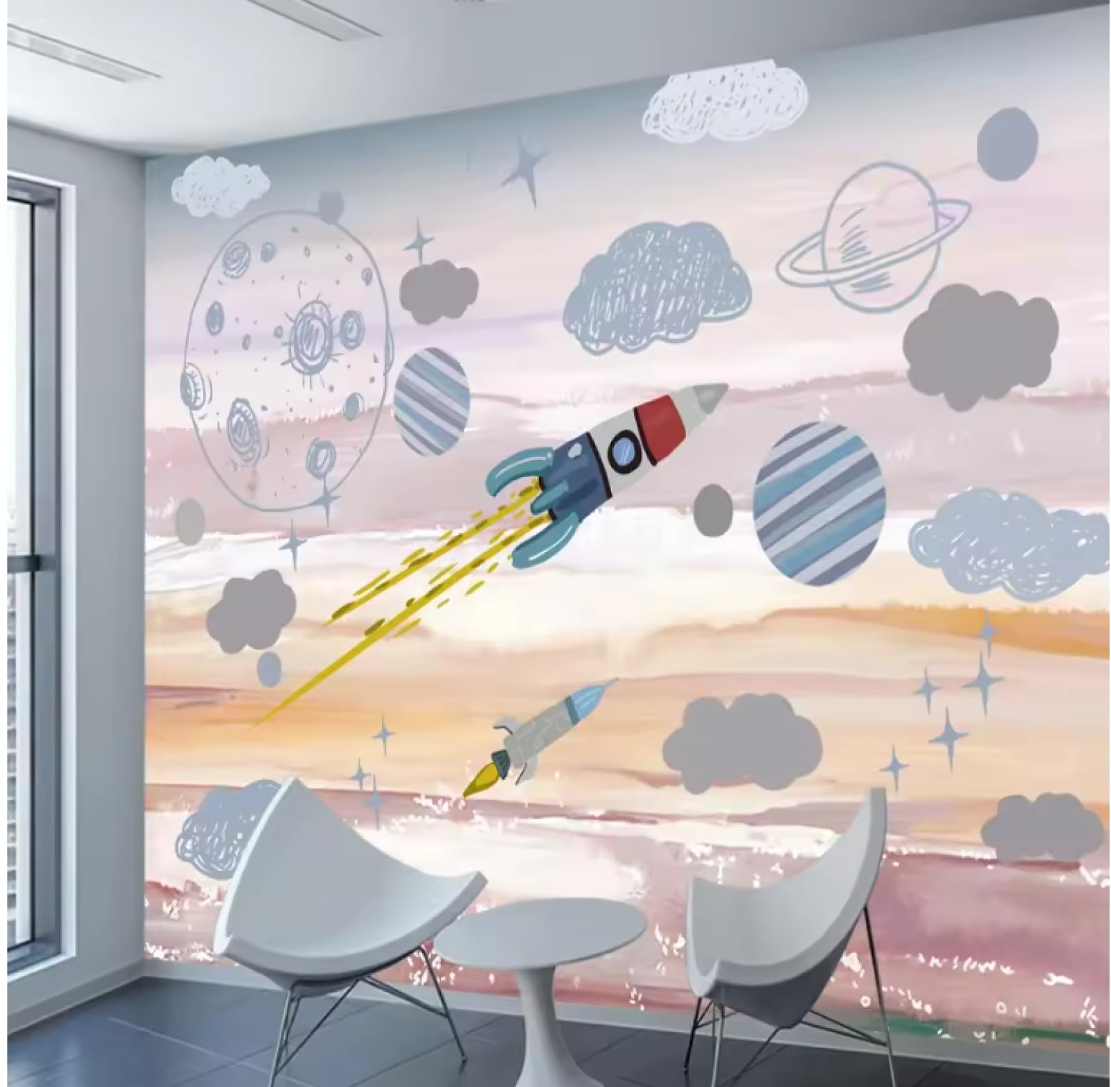 Tapeta salon tapety wystrój domu przestrzeń gwiaździste tło tapeta, 3D, 250 x 175 cm