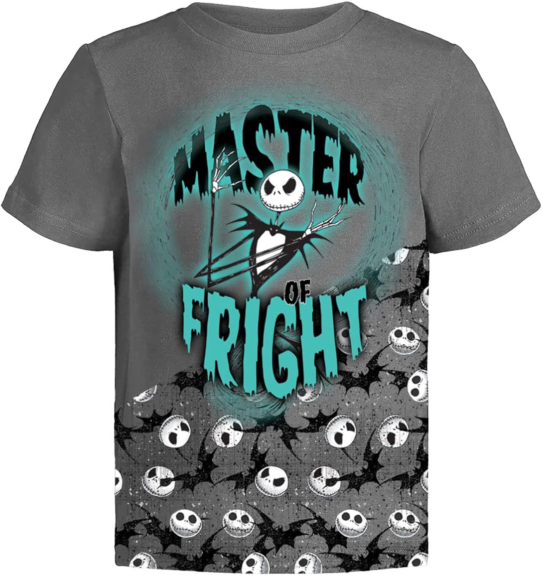 The Nightmare Before Christmas T-Shirts (3 Pack) Jack Skellington, Zero & Oogie Boogie, Tees for Boys, Girls Toddlers and Up