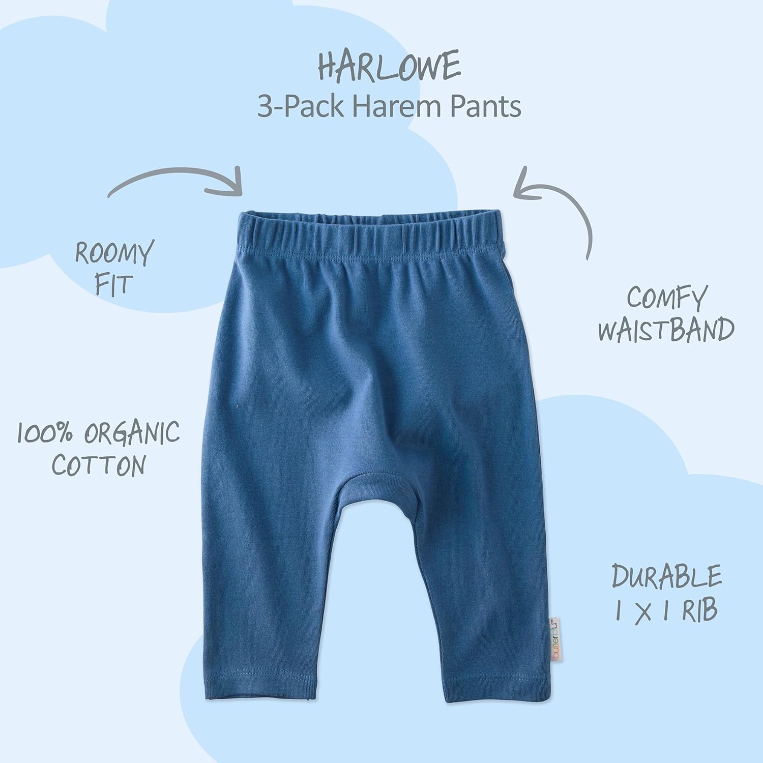 Unisex-Baby Harlowe 3-Pack Pants​ 100% Organic Cotton for Baby Boys & Girls - Image 2