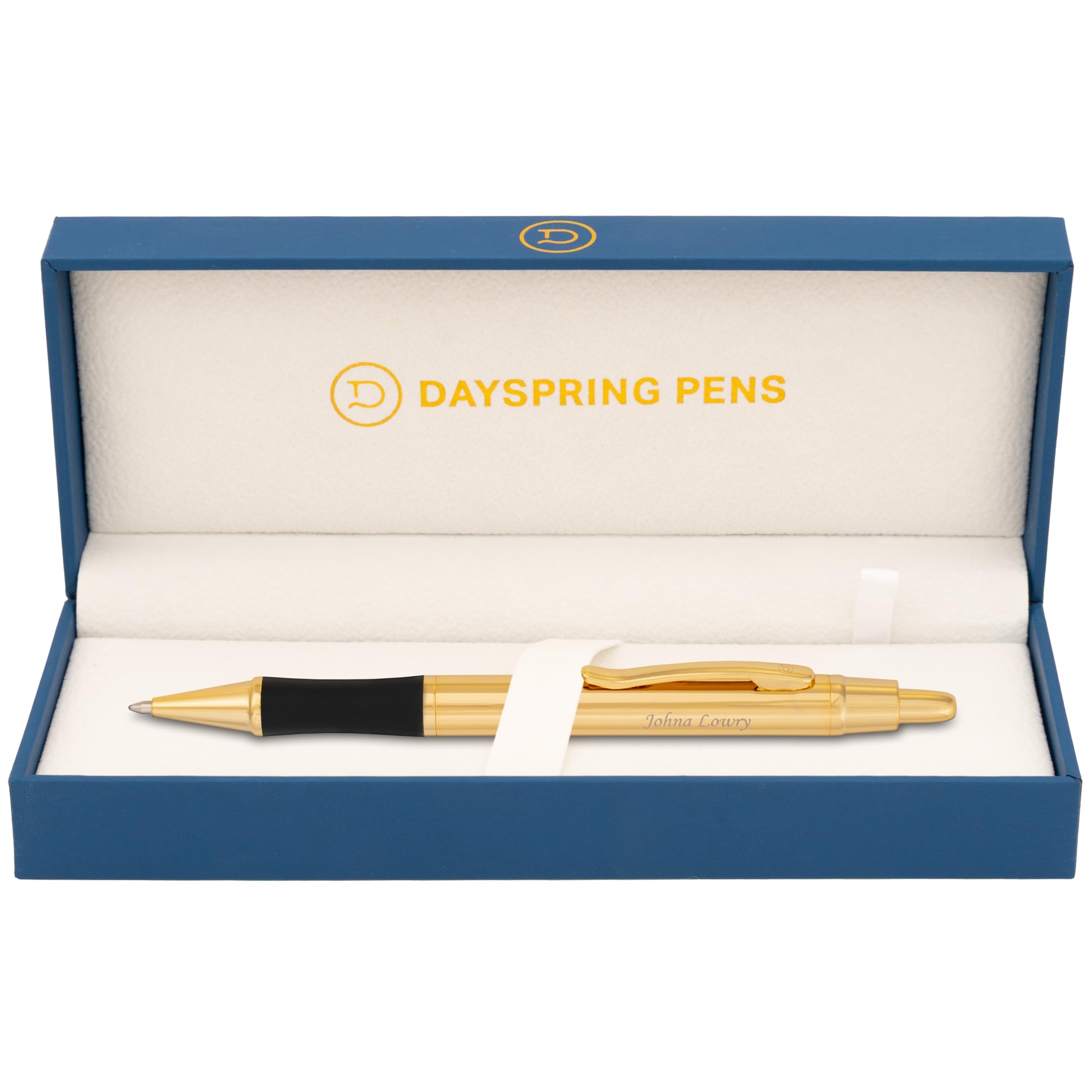 Dayspring Pens Personalized Monroe Gold Ballpoint Pen | Custom Engraved 18k Gold-Plated Pen | Ideal for Graduations, Promotions, Corporate Gifts & Birthdays | Medium Point