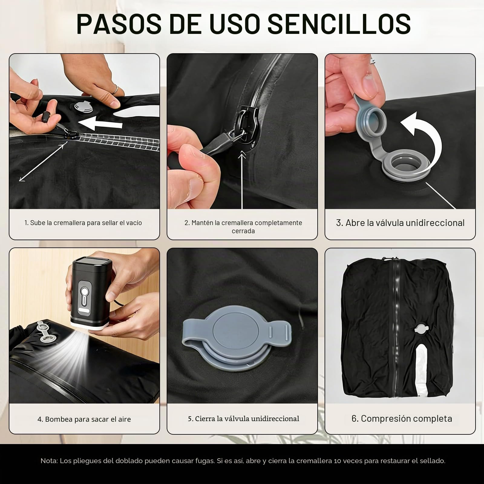 Bolsas de vacío para ropa, 20 l, juego de 3 con bomba recargable de 2400 mAh, bolsas de compresión de TPU herméticas reutilizables con válvula y cremallera impermeable para maleta y mochila