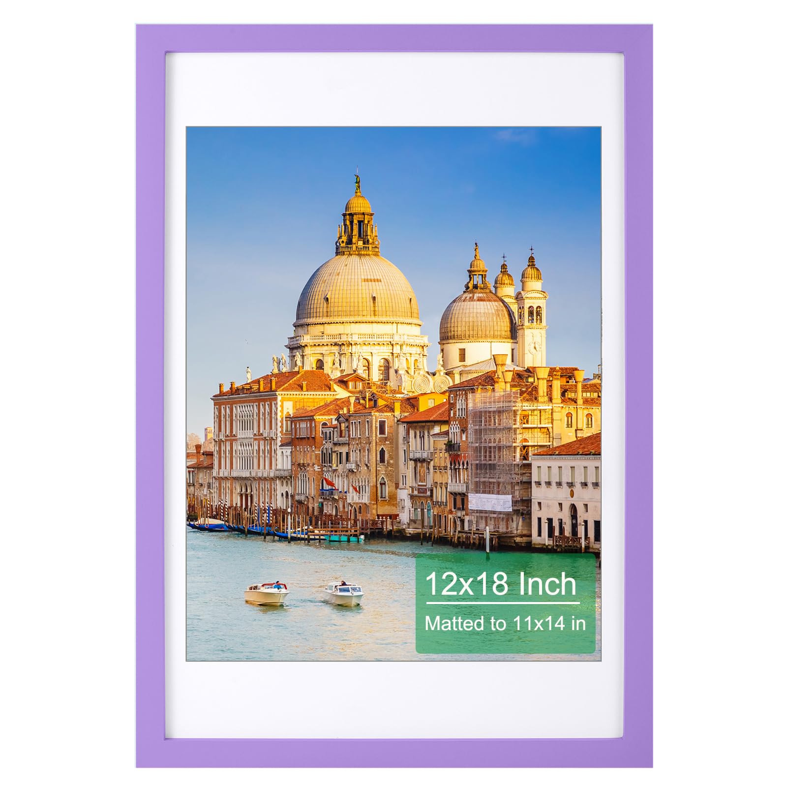 Photo 1 of wyooxoo 12x18 Picture Frame Solid Wood Photo Frame For Wall Decor,Purple