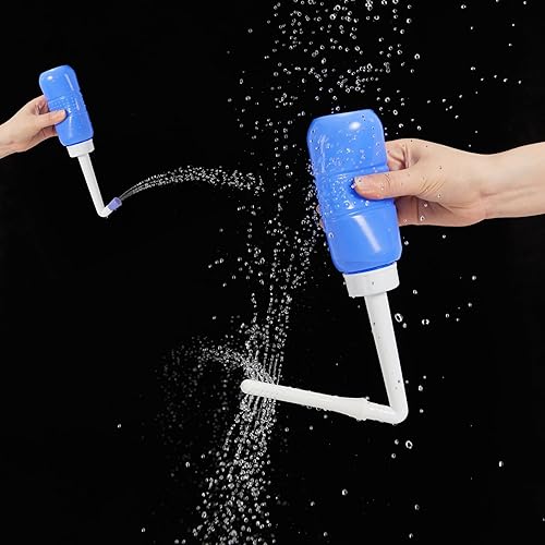 Miniatura 3 de 2pcs Menstrual Cup + 2IN1 450ml Perineal Irrigation Perineal Douche,15oz Portable Bidet Peri Bottle with Water Seal Cap Waterproof Bag