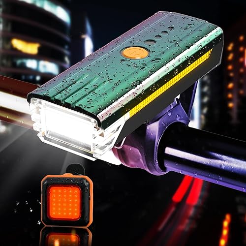 Luces de bicicleta de 3000 lúmenes, recargable por USB, faros delanteros y traseros, 4 modos de luz, fáciles de instalar para hombres, mujeres,