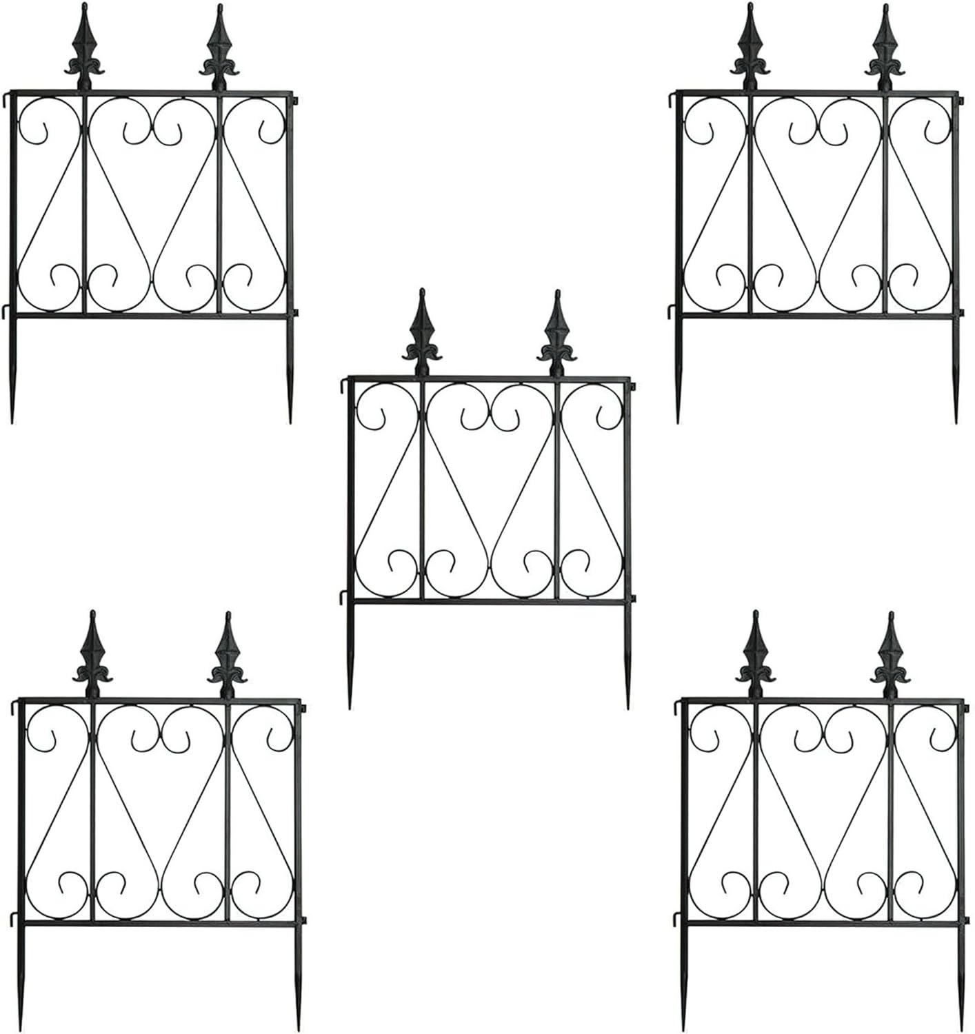 Garden Fence, 5 Pieces Decorative Garden Fence RustProof