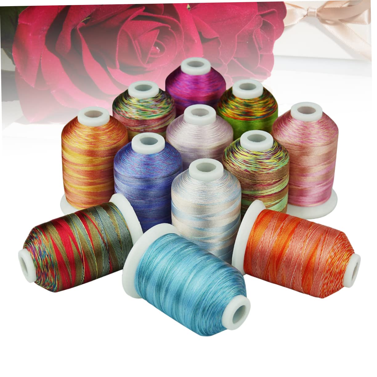 DIYEAH 12rolls Embroidery Thread Multi-Function Kit for Cross Weaving Crafts for Home and Shop Use