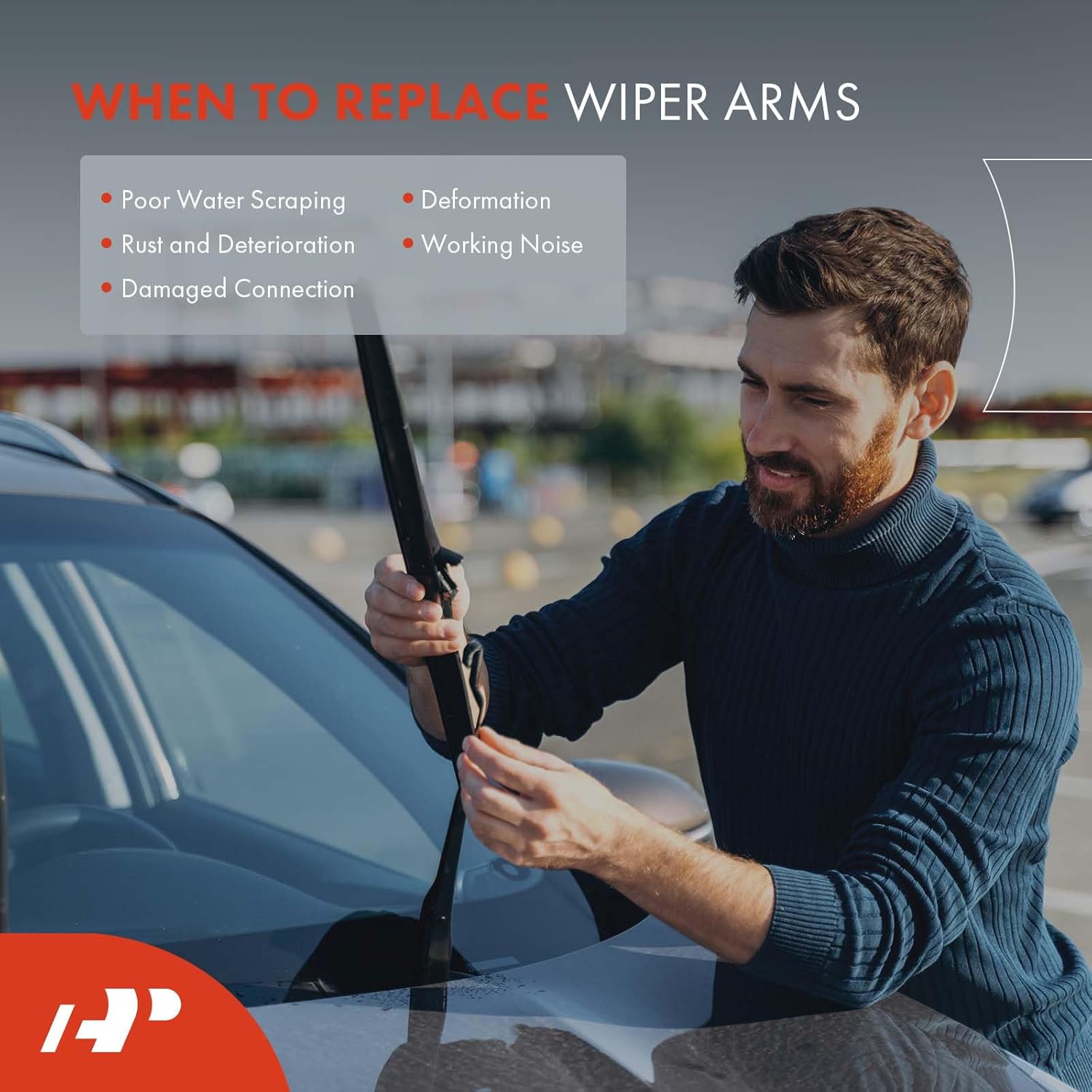 A-Premium Front Passenger Side Windshield Wiper Arm Compatible with Audi A6 2005-2011, A6 Quattro 2005-2011