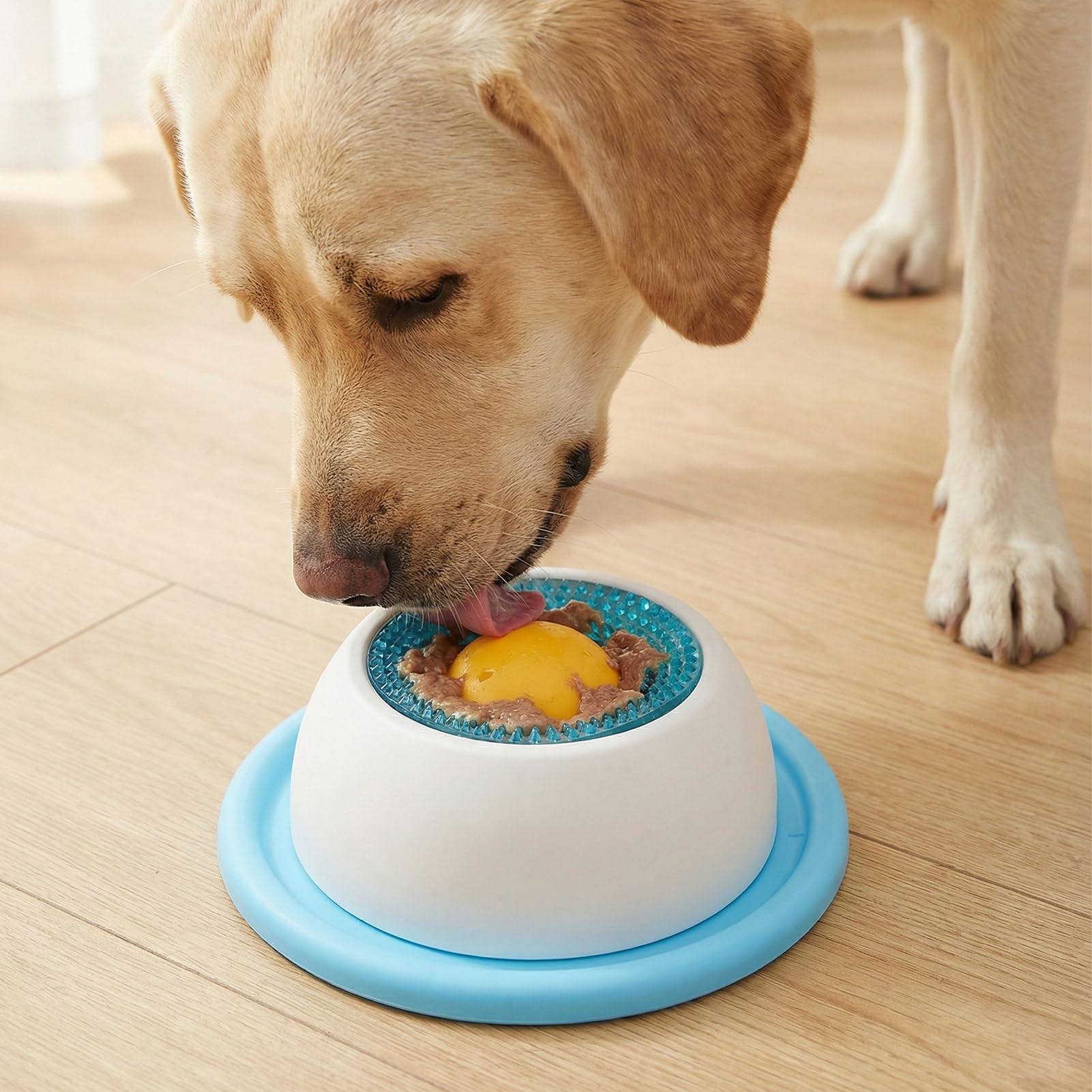 Giocattolo per leccarsi per cani, Palla da leccare per cani e gatti, Giocattolo interattivo intelligente per cani e gatti, Giocattolo antiscivolo per alimentazione lenta per la gestione