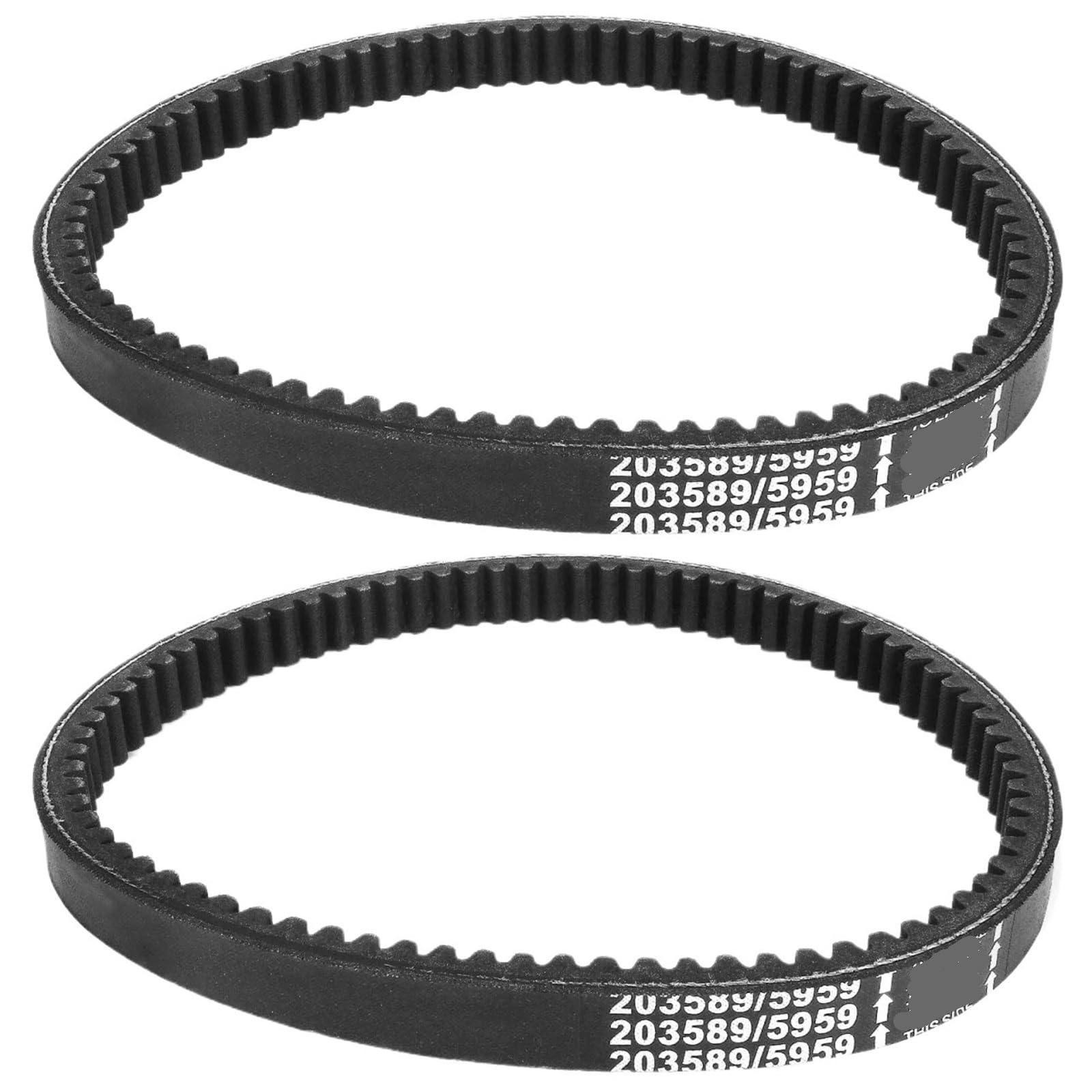 Cinghia di trasmissione da 2 pezzi compatibile con Manco 5959 Comet 203589 Hoffco 99470 TAV30 TAV2 Ken-Bar 300009 Carter 285B 286B Murray 12-8487 Rotary 8487