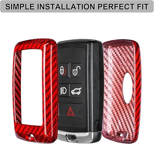 Miniatura 3 de Funda para llavero compatible con Range Rover con llavero, funda protectora de fibra de vidrio real compatible con LanRover Defender 110S, HSE,