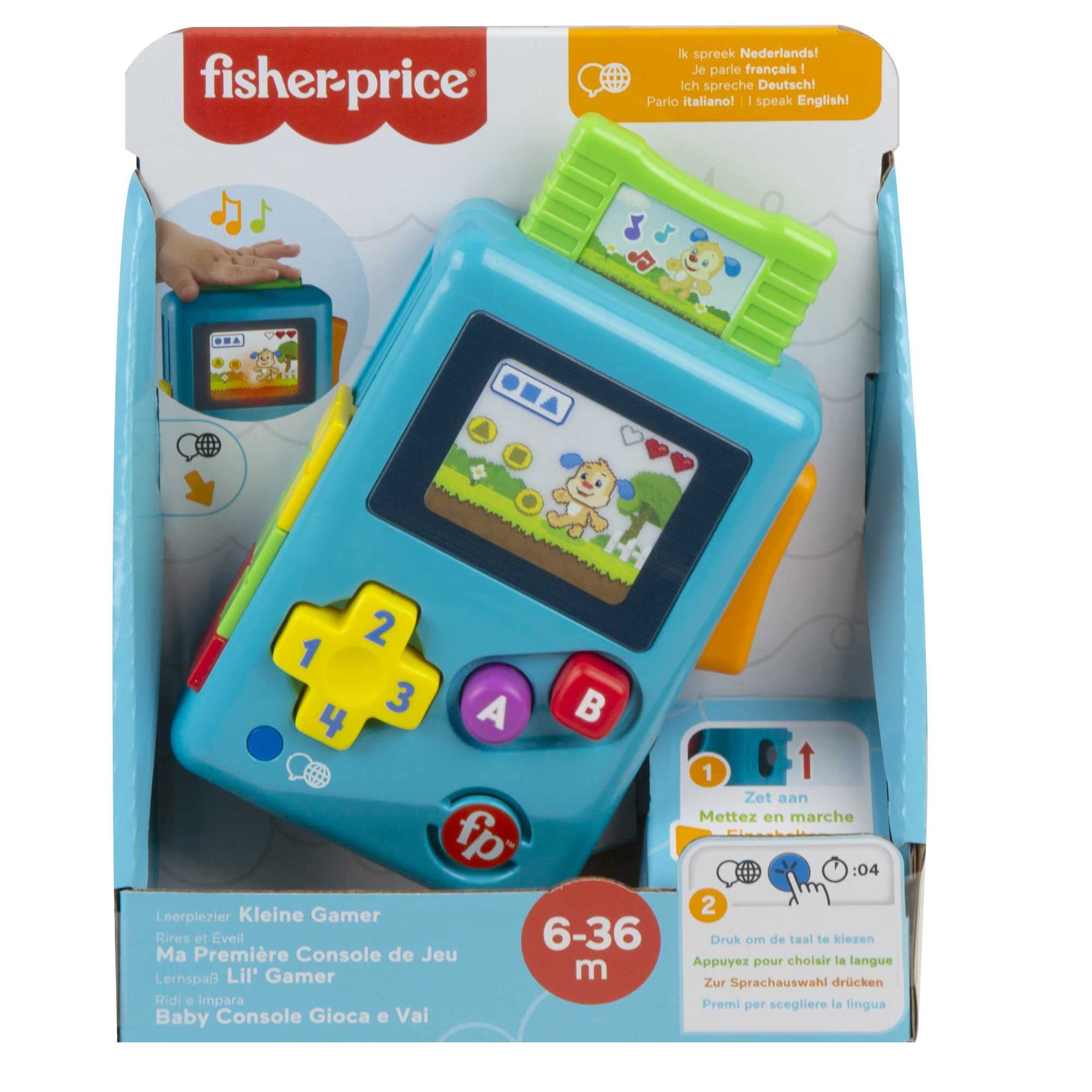 Fisher-Price Lil' Gamer, wersja: angielski, brytyjski; włoski; portugalski; hiszpański, kastylijski, HHX12