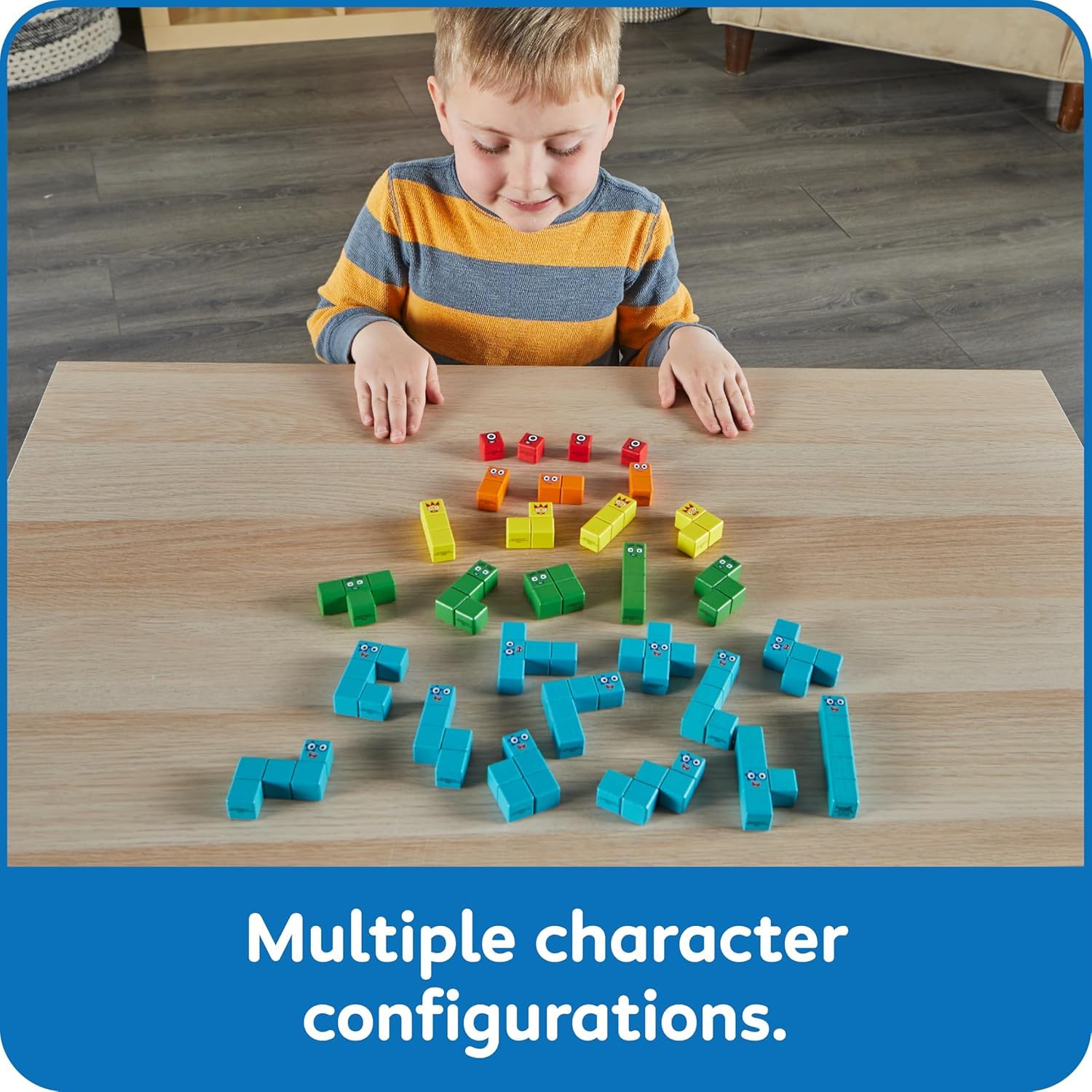 Learning Resources Numberblocks – Bloques de Madera para Niños 3+ – Juego Educativo para Contar del Uno al Cinco – Incluye 20 Actividades y Bolsa de Almacenamiento