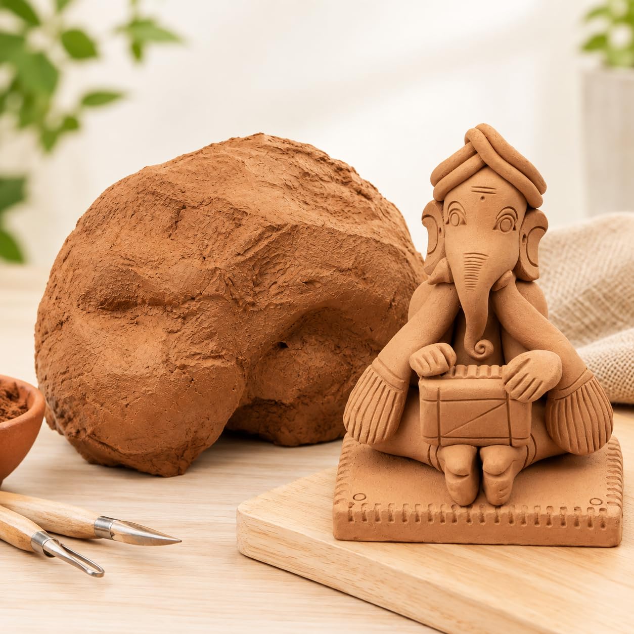 Divayanshi Terracotta Clay - Air Dry Pottery Clay -1