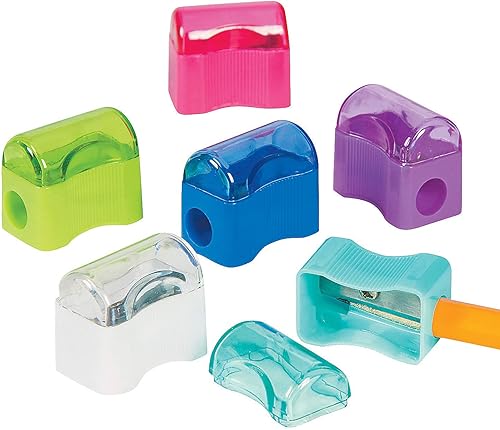 Fun Express - Sacapuntas de colores de invierno para invierno - Papelería - Accesorios para lápices - Sacapuntas - Invierno - 72 Piezas