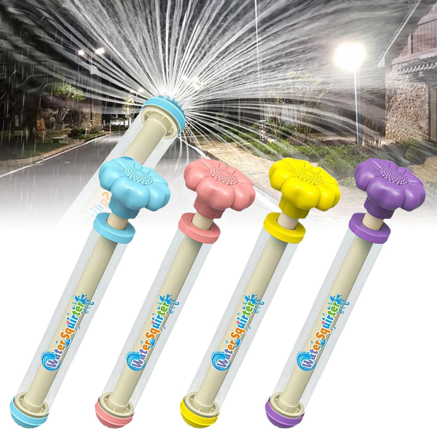 OKESYO Pistolet à eau avec effet feu d'artifice, jouet de piscine romantique, jouet d'eau amusant pour enfants pour les fêtes au bord de la piscine, les fêtes, les fêtes de famille
