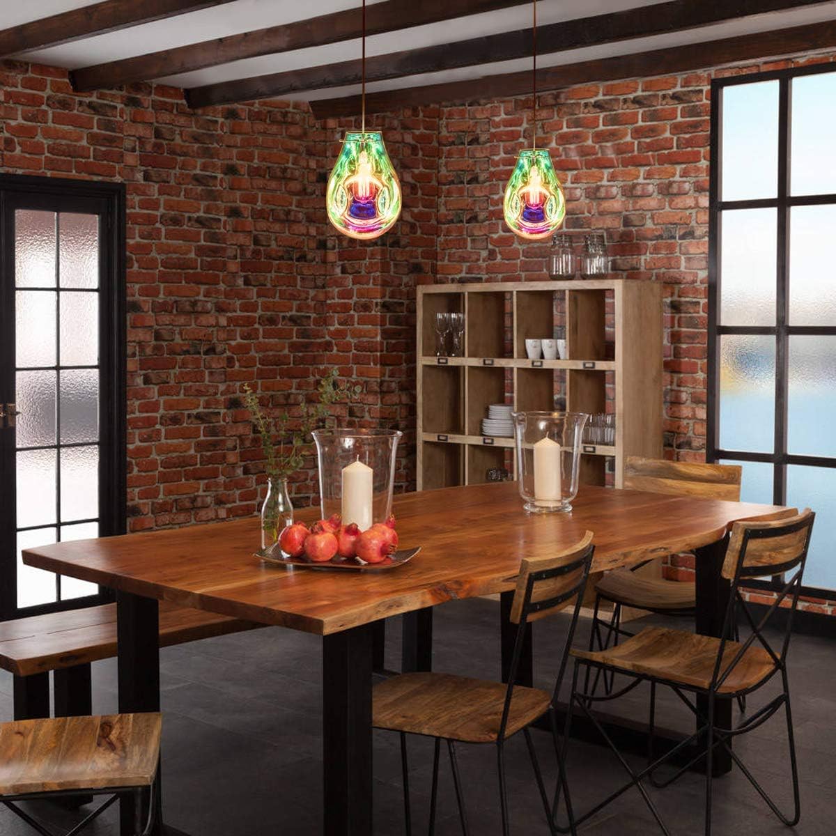 Modern Glass Island Pendant Light Lava Irregular Shape Chic 1 Light Chandelier Colorful Contemporary Hanging Ceiling Lighting for Kitchen Island Living Dining Room Bedroom