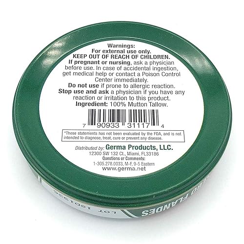 Miniatura 3 de Germa Mutton Tallow Cream - Crema hidratante 100% pura de flandes de sebo para manos y alivio de quemaduras solares, cuidado de la piel de adultos,