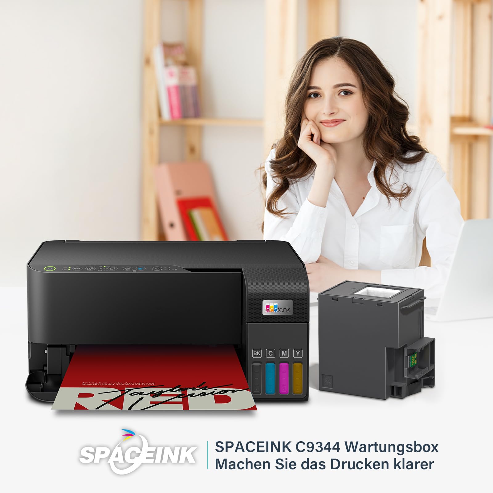 Spaceink C9344 C12C934461 per XP-2100 XP-3100 XP-3105 XP-4100 XP-4105 XP-3150 XP-3155 XP-3200 XP-3205 XP-4150 XP-4155 XP-4200 2810DW. F WF-2820DWF WF-2830DWF WF-2835DWF stampante