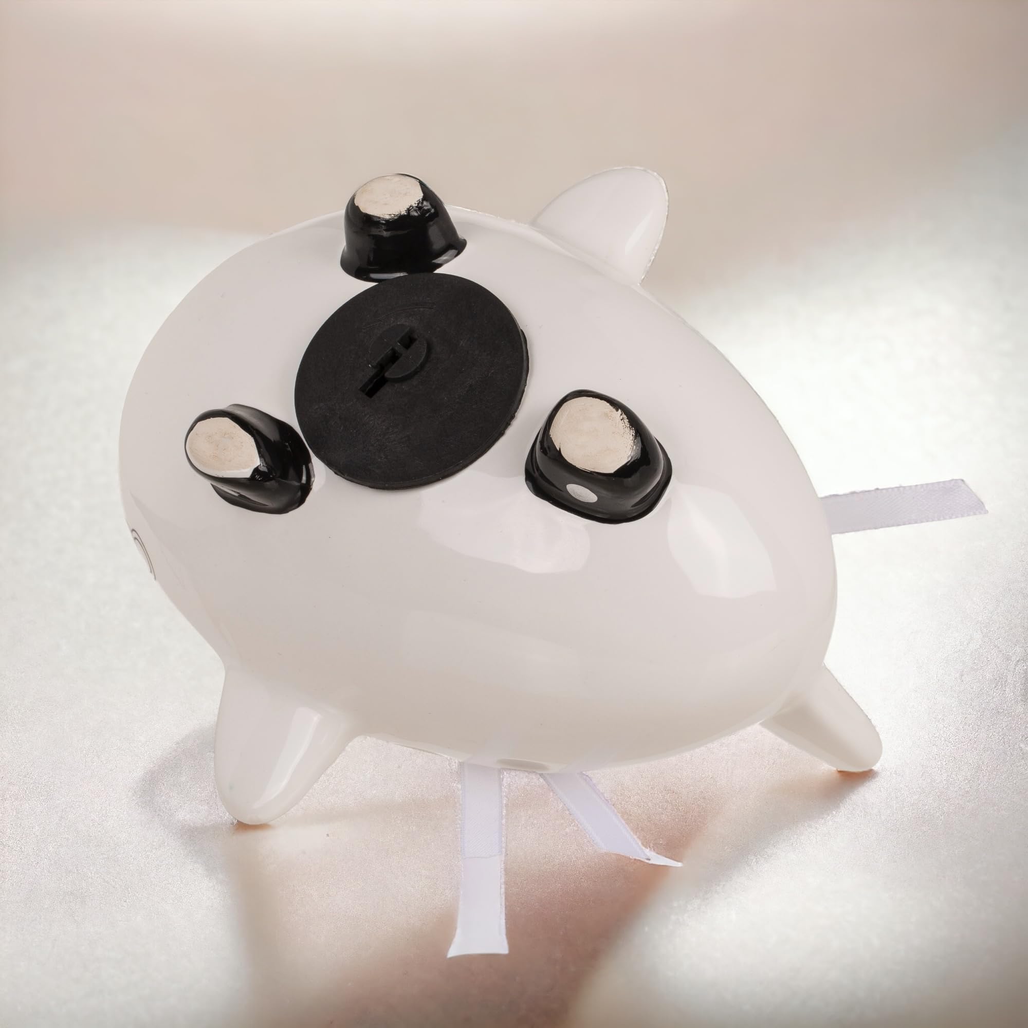 MIJOMA Salvadanaio per matrimonio a risparmio di matrimonio: salvadanaio originale con lucchetto, Just Married in ceramica, perfetto per coppie sposate e volpi (aereo nuziale)