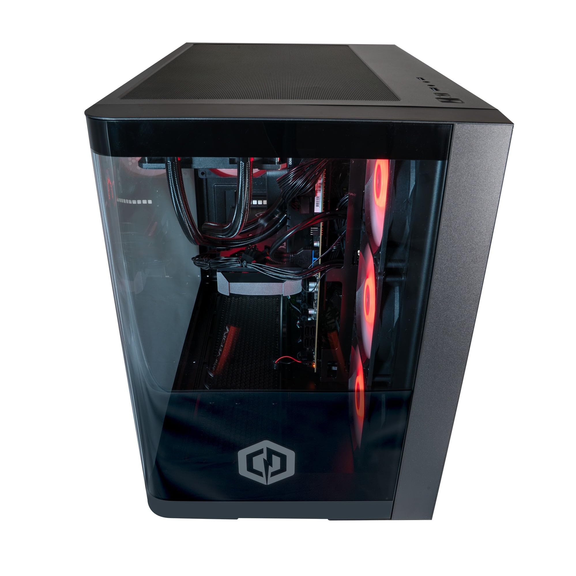 CyberpowerPC Luxe Gaming PC - AMD Ryzen 7 9800X3D, Nvidia RTX 5060 Ti, 32GB RAM, 1TB NVMe SSD, 650W PSU, Windows 11, Liquid Cooling, Ark Curve Black