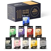 Vista 12 de Bakeebake Violet Luster Dust - Purpurina comestible para bebidas y postres, polvo violeta comestible sin gluten para decoración de pasteles