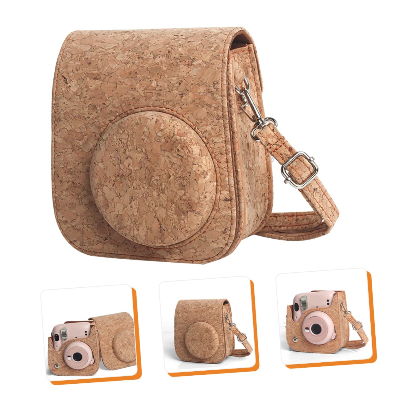 UKCOCO 3 Pezzi 11 Borsa Per Fotocamera A Pellicola Istantanea Borsa Per Fotocamera Tracolla Regolabile E Fodera in Pile
