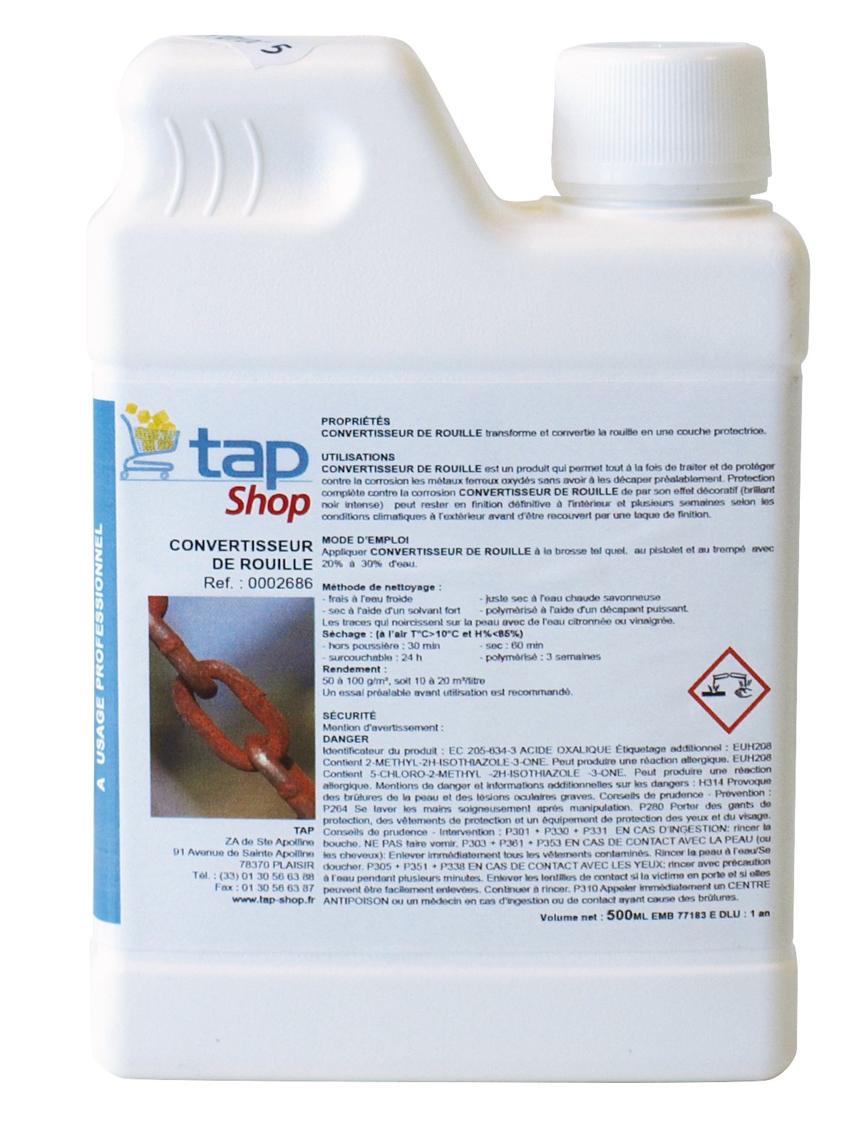 TAP 0002686 Convertisseur de Rouille 500 ml Lot de 2
