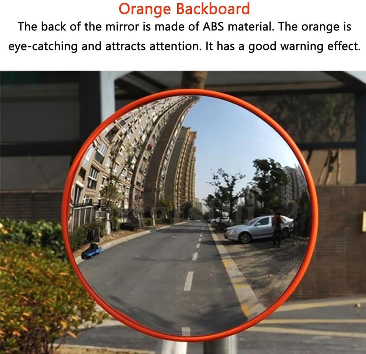 Espejo Convexo de Seguridad Vial para Puntos Ciegos, Espejo de Seguridad Vial, 60 cm, Gran Angular de 130 Grados, para Garaje, Taller, Oficina y almacén.