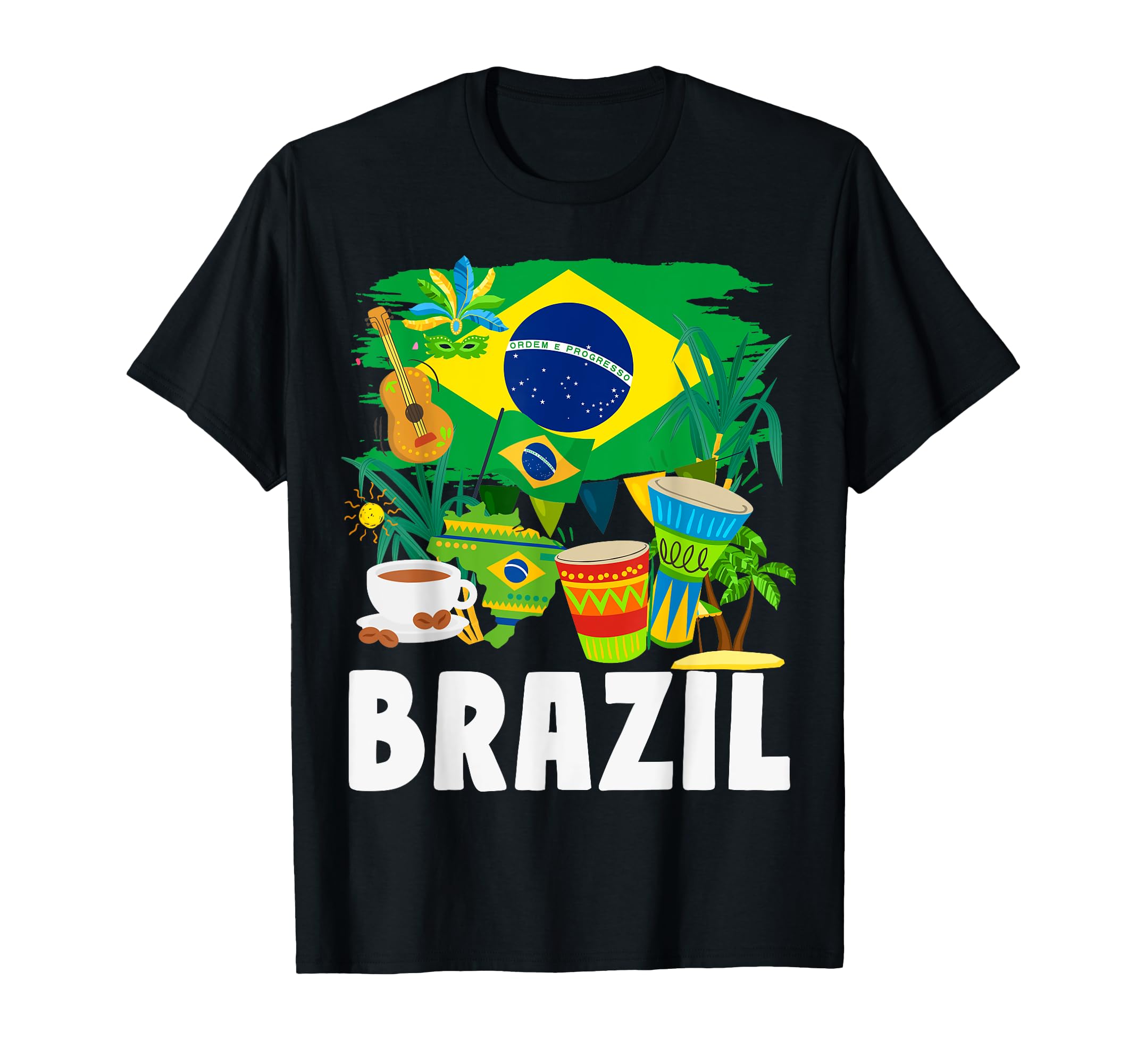 Brazil Flag Outfit Idea For Kids Brasil & Brazilian Flag T-Shirt
