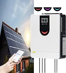 CNAOHGHN Inversor Solar HíBrido (Controle Por Aplicativo Inteligente), 1 Kw-6,2 Kw, 12-48 V Para 220 V E Controlador Mppt 40-120 A Integrado, Funciona Com VáRios Tipos De Bateria
