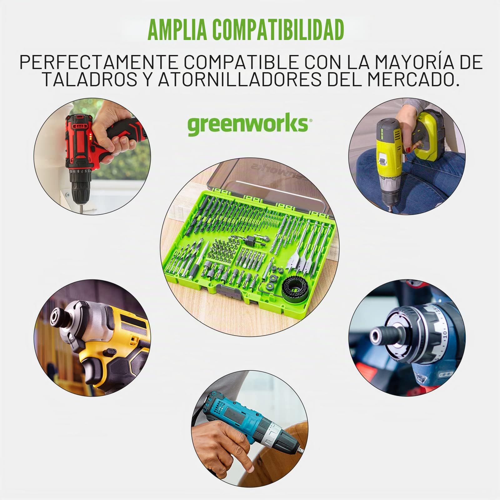 Greenworks Puntas de taladro y destornillador Greenworks (juego completo de 90 piezas de puntas para taladros y destornilladores inalámbricos)