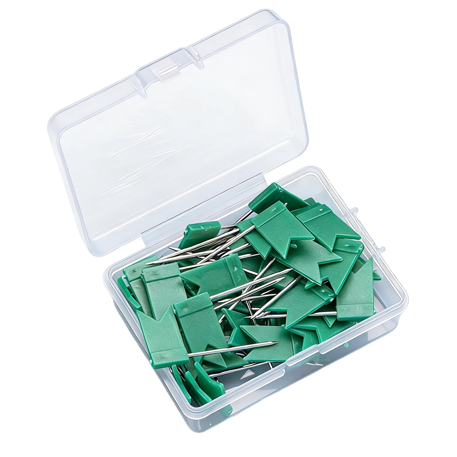 Of 100 Colorful Flag Shaped Push Pins Set Assorted Color Thumbtacks for Wall Maps Cork Boards and Offices Displays Multicolor Marking Pins