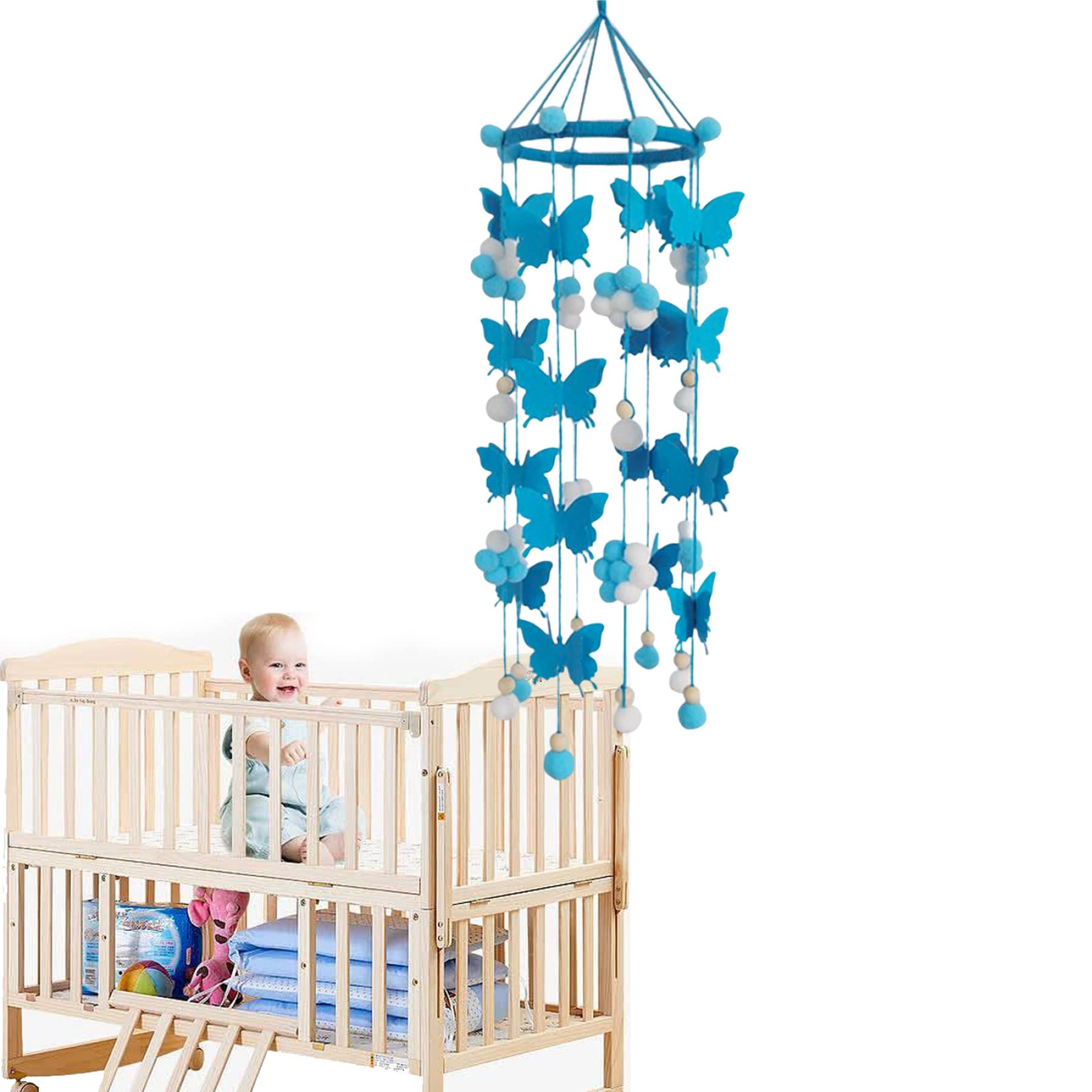 Móvil Para Bebé,Cama Colgante Móvil Para Bebé, Campana Para Cama Colgante Carillon De Viento Para Bebe Diseno Elevado