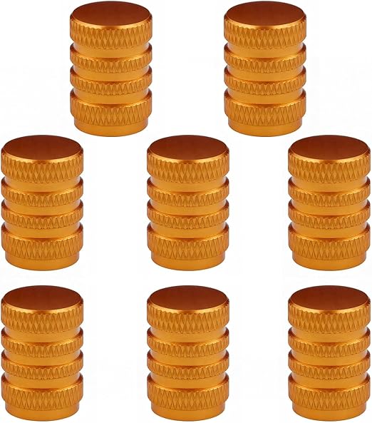 QUARKACE Aluminium Tyre Valve Caps 4 Pack For Car/Truck/Motocycle/Bike - Corrosion Resistant, Air Leakproof Car Valve Stem Dust Caps With Rubber Seal - Bright Non-Fade Colour (Blue - Foto 8