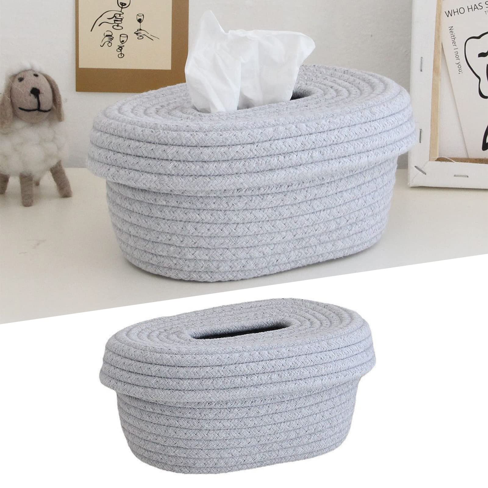 Atyhao Scatola per Fazzoletti in Corda di Cotone, Copertina