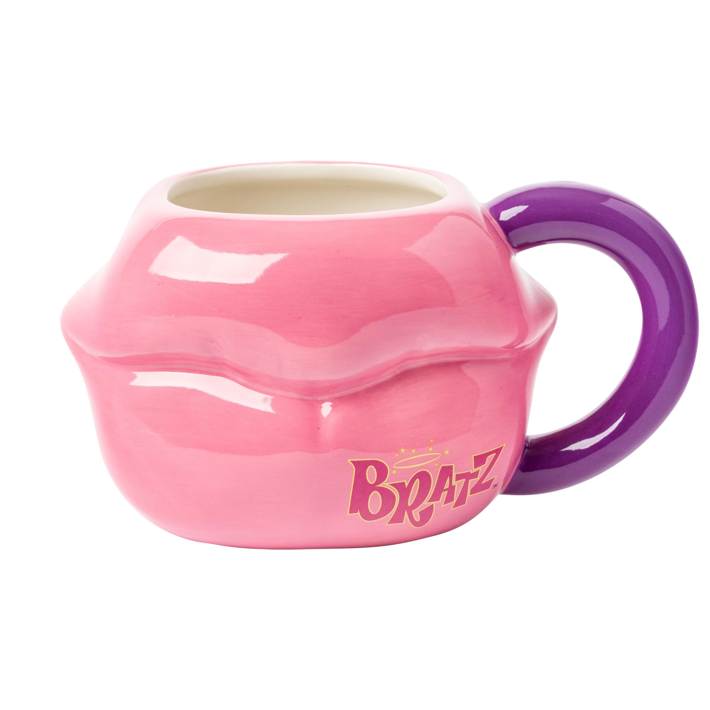 Silver BuffaloBratz Ceramic 3D Sculpted Mug Featuring Bratz Lip Design, 20 Ounces