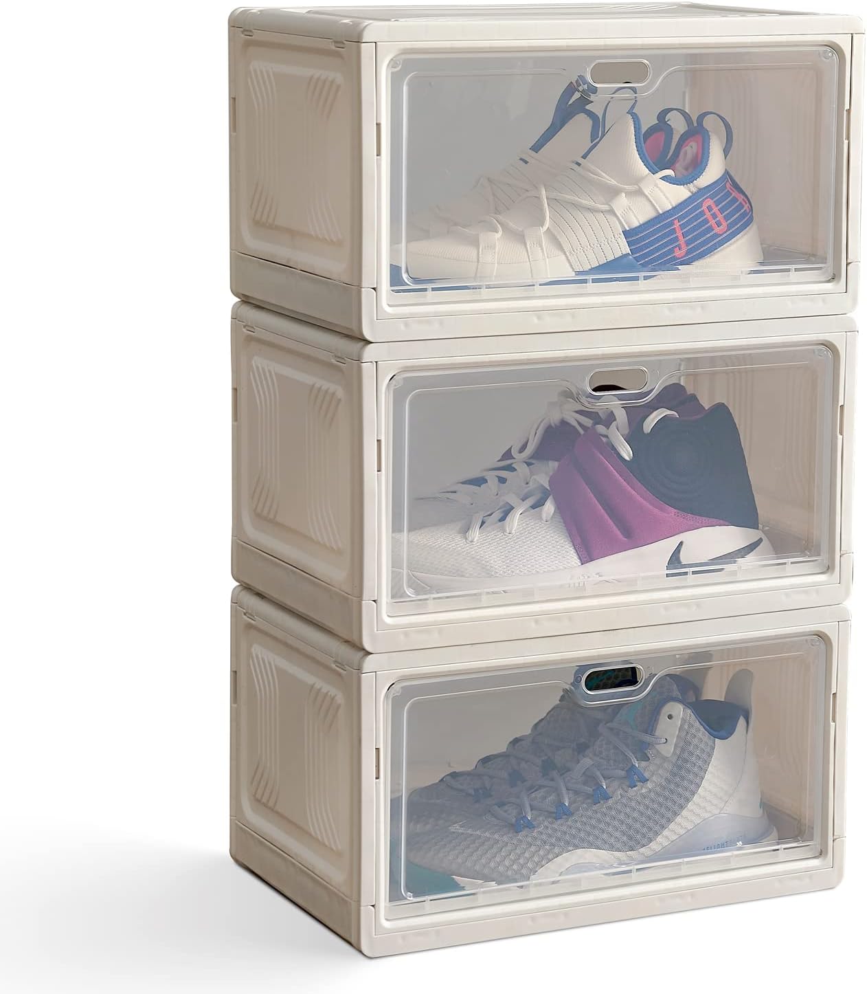 72 Pack Shoe Boxes Clear Plastic Stackable, Shoe Organizer