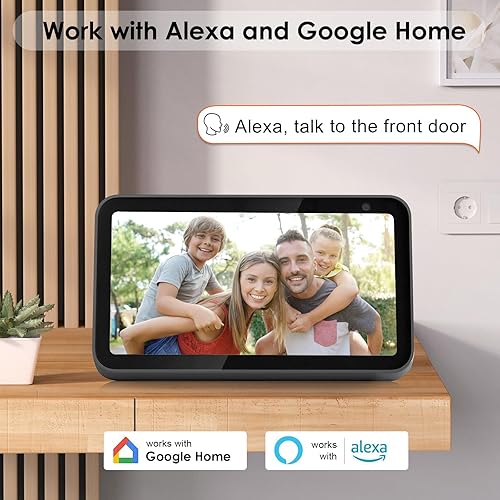 Miniatura 5 de Timbre de puerta inalámbrico, timbre de video inalámbrico, audio de 2 víasfunciona con batería2K HD y visión nocturnadetección de IA y PIRWiFi de