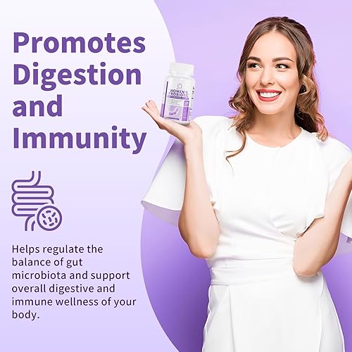 Miniatura 4 de Probióticos para mujer para equilibrio de pH vaginal* con lactobacilos y prebióticos y colágeno y arándano probiótico para mujer, para vagina*,