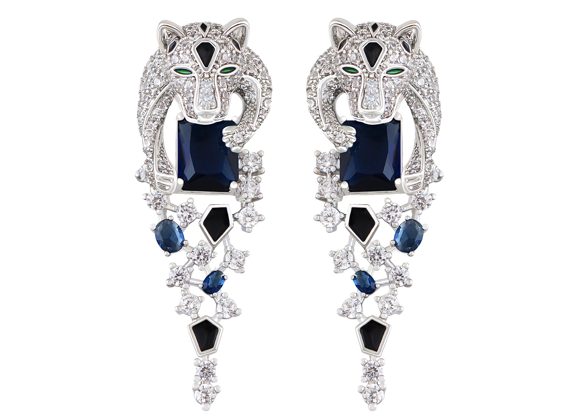 Amazon.com: Alilang Leopard Cheetah Panther Head Zircon 925 