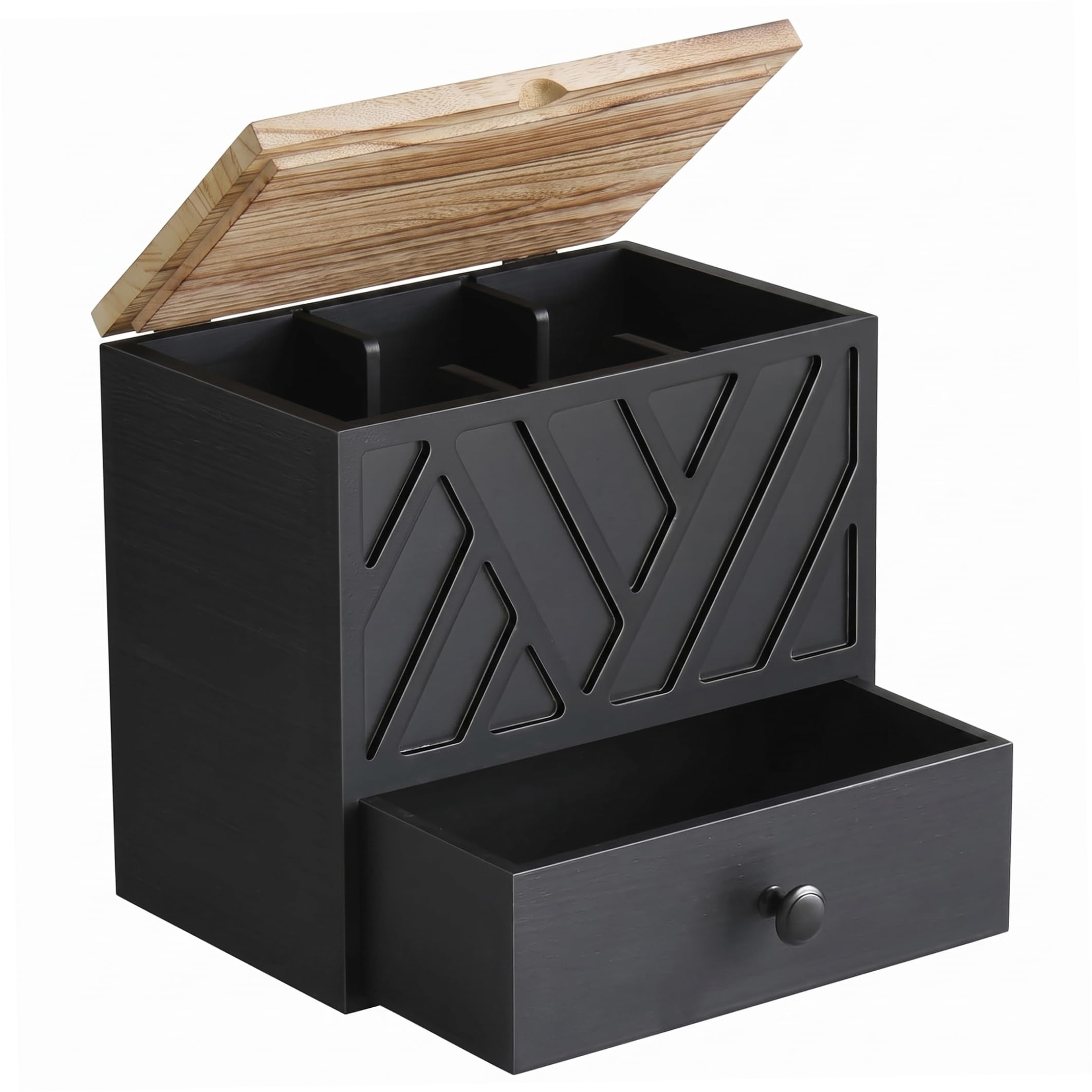 Tampon Organizer for Bathroom, 3-comp Black Box