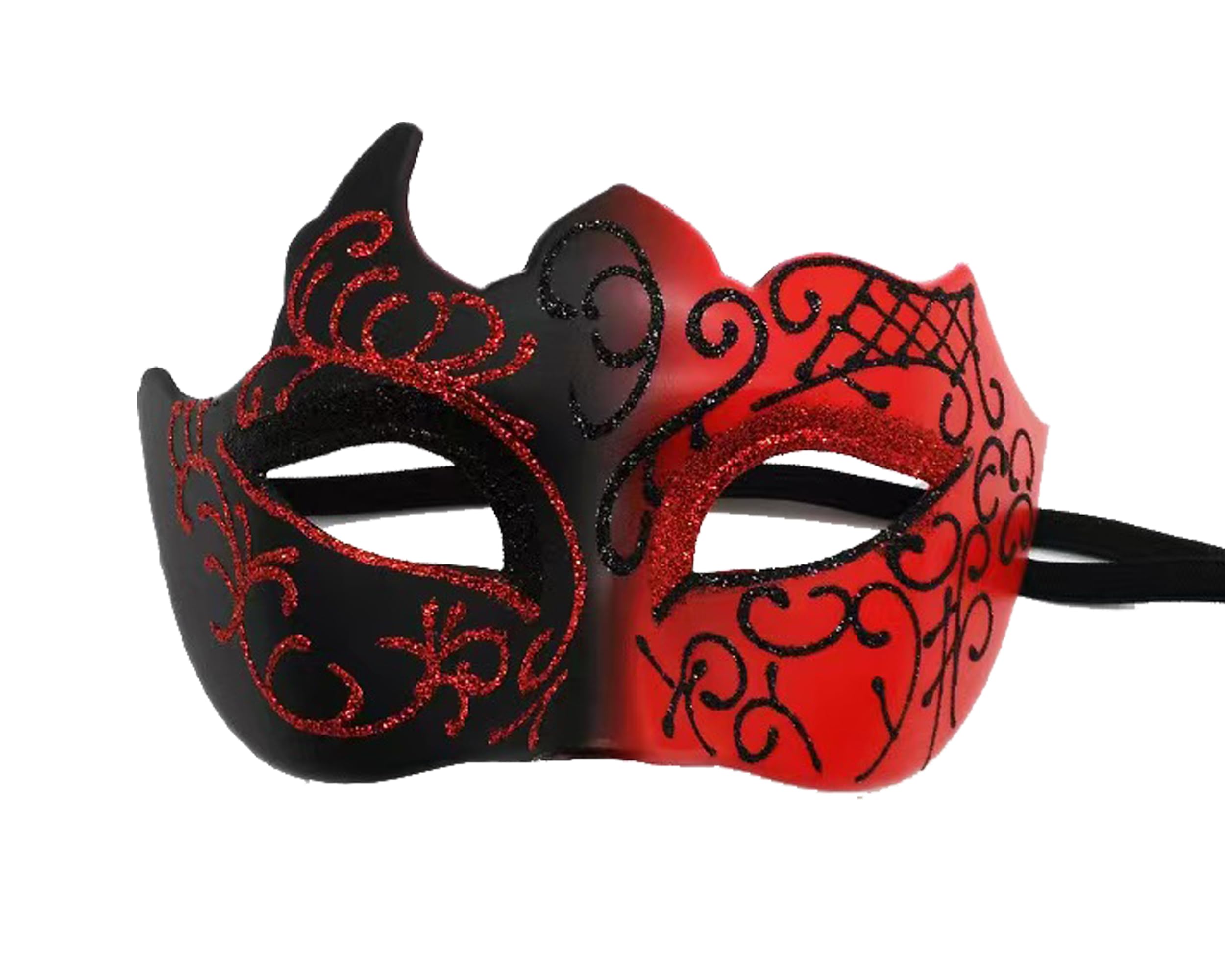 HeHeGe 2026New Masquerade Mask for Men Women, Venetian Mens Masquerade Mask for Halloween Party Mardi Gras Mascarade Ball (Red -A) โ image 1