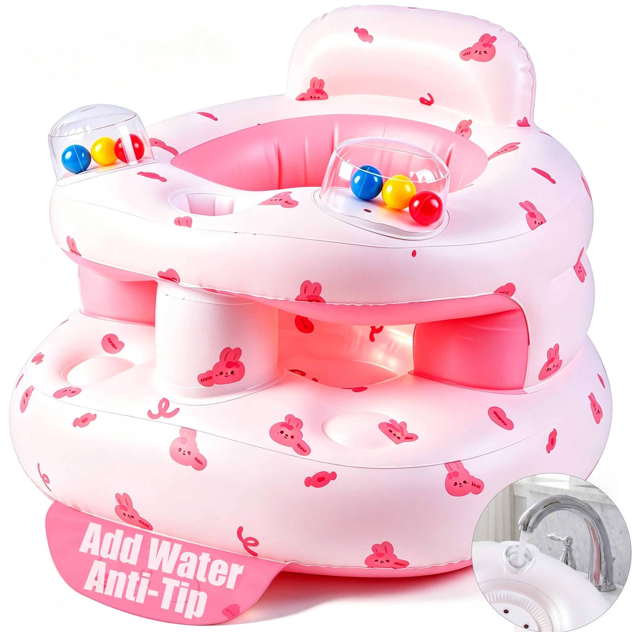 Lmpieok Upgraded V4.0 Inflatable Baby Seat 3-36 Months - floor seats and loungers | Mubboo
