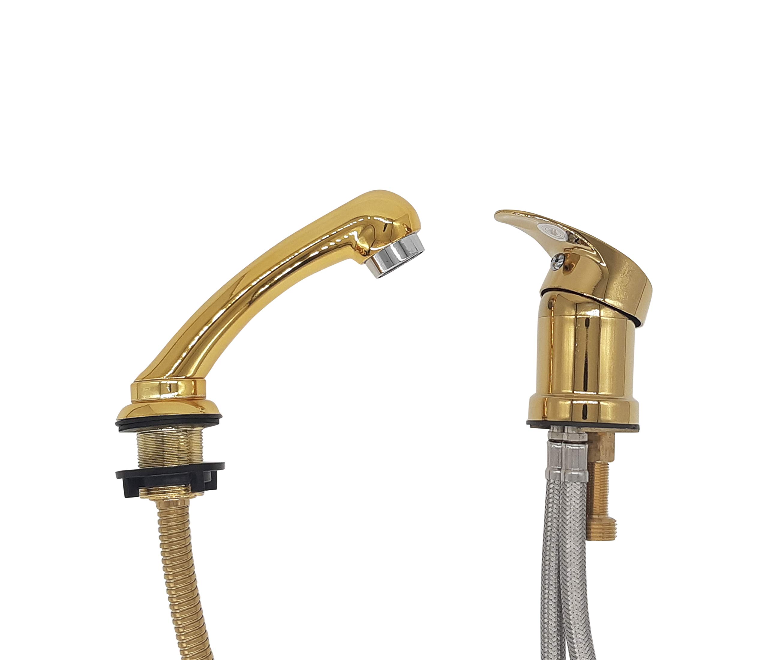 Hairstore Premium Gold Mixer Tap with Shower Dispenser